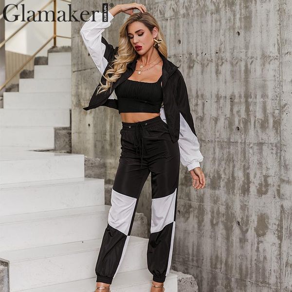 glamaker two piece set black casual jacket autumn streetwear high waist short outwear zipper female winter basic jacket coats, Black;brown
glamaker two piece set black casual jacket autumn streetwear high waist short outwear zipper female winter basic jacket coats, Black;brown