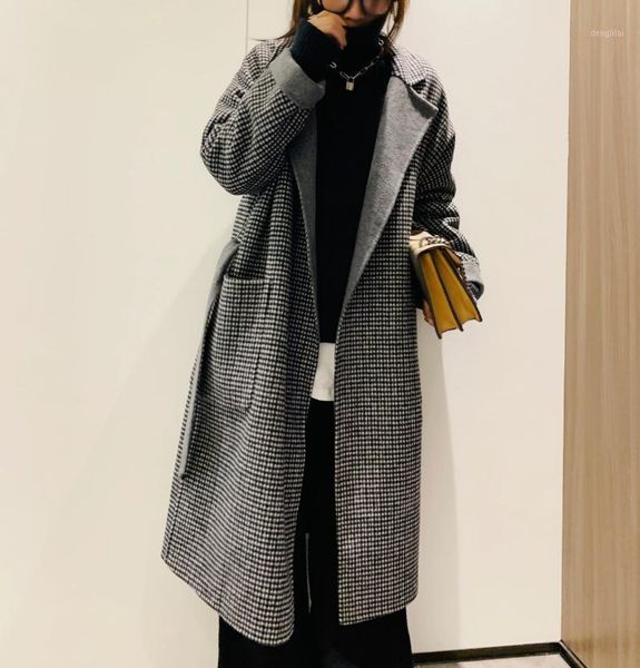 new t3439 winter plover case both sides wool double-sided cloth belt coat female coat lapels1, Black
new t3439 winter plover case both sides wool double-sided cloth belt coat female coat lapels1, Black