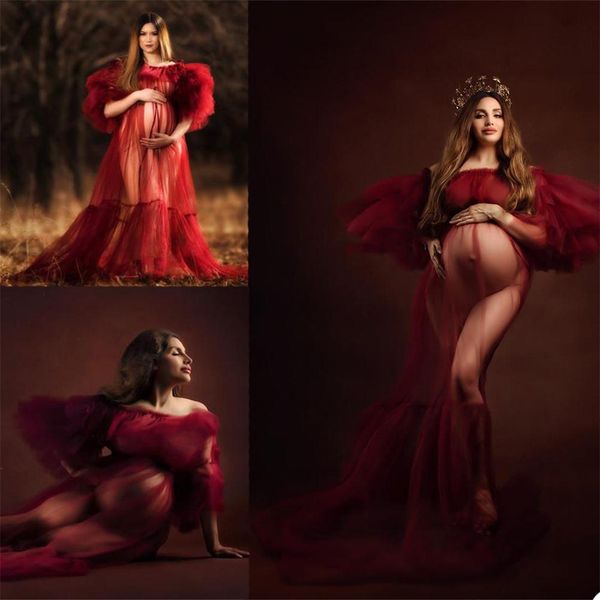see through red maternity dresses plus size puffy ruffles sleeves pregnant women evening prom gowns custom made vestido de novia, Black;red
see through red maternity dresses plus size puffy ruffles sleeves pregnant women evening prom gowns custom made vestido de novia, Black;red