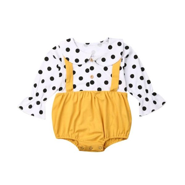 jumpsuits baby girl cute romper born girls clothing spring polka dot trumpet sleeve shirt yellow straped one-piece jumpsuit, Blue
jumpsuits baby girl cute romper born girls clothing spring polka dot trumpet sleeve shirt yellow straped one-piece jumpsuit, Blue