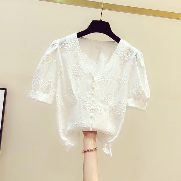 2020 summer women v neck short sleeves high waist lace shirt female casual blouse ladies blusas a33591, White
2020 summer women v neck short sleeves high waist lace shirt female casual blouse ladies blusas a33591, White