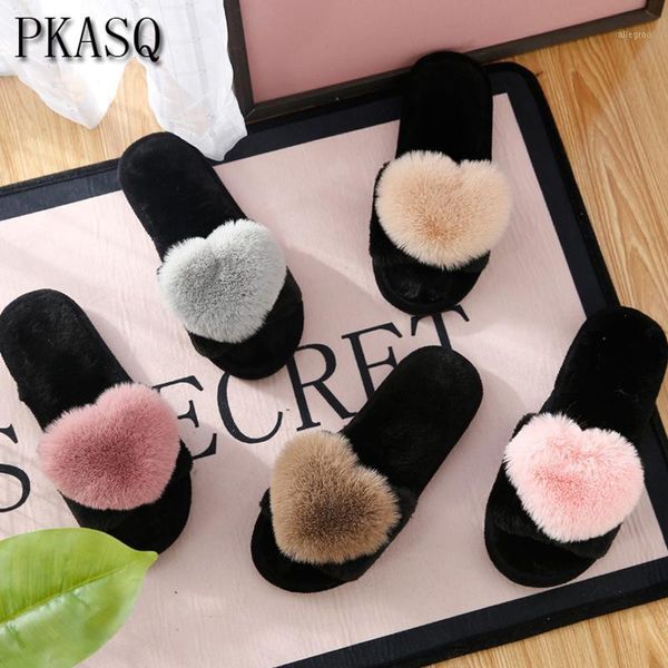 slippers pksaq 2021 women winter home heart fur ladies indoor furry slipper autumn warm plush shoes cute fluffy woman1, Black
slippers pksaq 2021 women winter home heart fur ladies indoor furry slipper autumn warm plush shoes cute fluffy woman1, Black