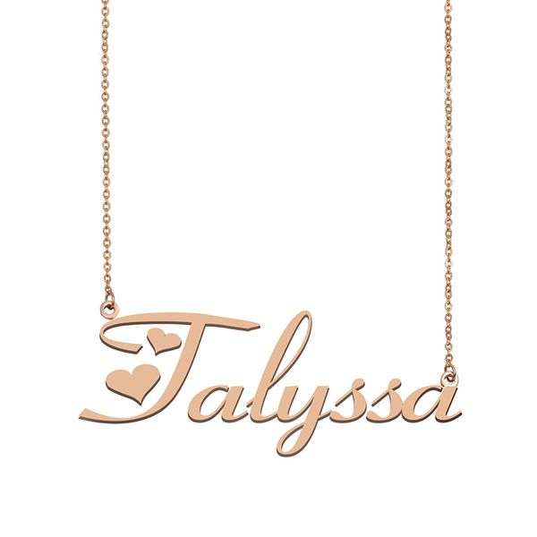 Talyssa Name Necklace Custom Nameplate Pendant for Women Girls Birthday Gift Kids Best Friends Jewelry 18k Gold Plated Stainless Steel, Silver
Talyssa Name Necklace Custom Nameplate Pendant for Women Girls Birthday Gift Kids Best Friends Jewelry 18k Gold Plated Stainless Steel, Silver