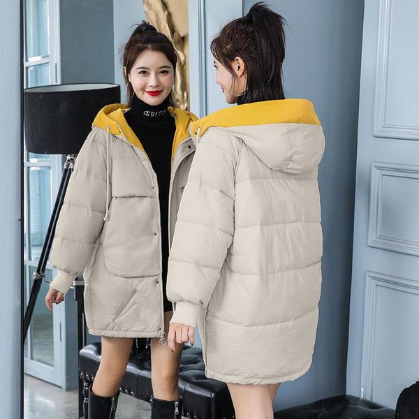 women new 2020 winter parka jacket coat female hooded outwear thick cotton padded lining warm ladies casual coats outerwear c10, Black
women new 2020 winter parka jacket coat female hooded outwear thick cotton padded lining warm ladies casual coats outerwear c10, Black