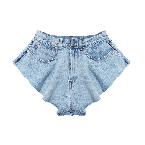 casual denim shorts skirts high waist ruffle hem loose ruched short pants female fashion clothing 2021 spring tide, White;black
casual denim shorts skirts high waist ruffle hem loose ruched short pants female fashion clothing 2021 spring tide, White;black
