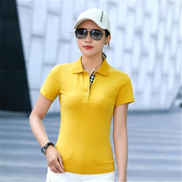 women's polos pure cotton lapel t-shirt short-sleeved summer sports half-sleeved collared with collar casual shirt, White
women's polos pure cotton lapel t-shirt short-sleeved summer sports half-sleeved collared with collar casual shirt, White