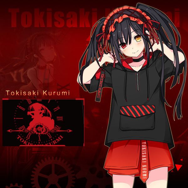 anime costumes anime date a live tokisaki kurumi cosplay t-shirt fashion summer hooded short sleeve pullover tee presell style, Black
anime costumes anime date a live tokisaki kurumi cosplay t-shirt fashion summer hooded short sleeve pullover tee presell style, Black