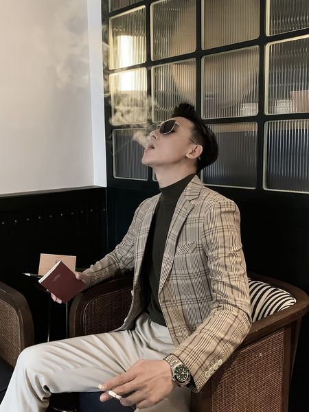 daio mens korean men's slim british thousand bird check single suit trend
daio mens korean men's slim british thousand bird check single suit trend