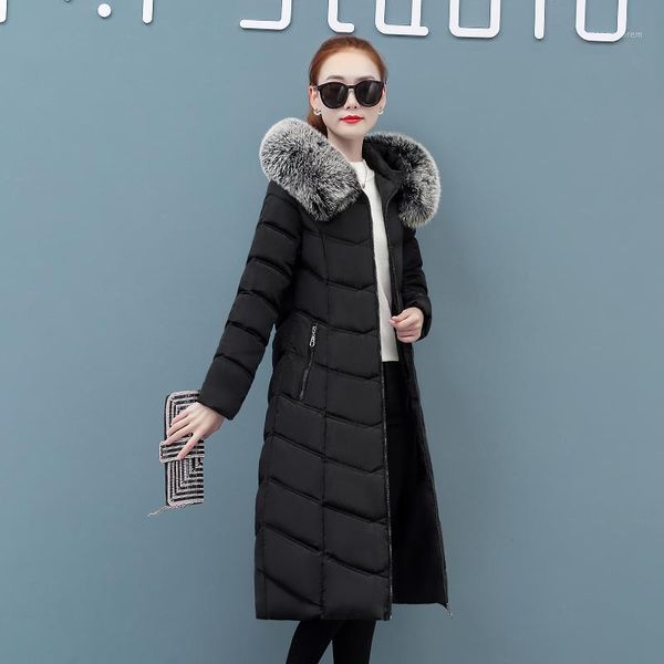 women's down & parkas cotton winter jacket womens autumn winter2021 faux fur collar hooded coat female thicken warm women invierno muje, Black
women's down & parkas cotton winter jacket womens autumn winter2021 faux fur collar hooded coat female thicken warm women invierno muje, Black