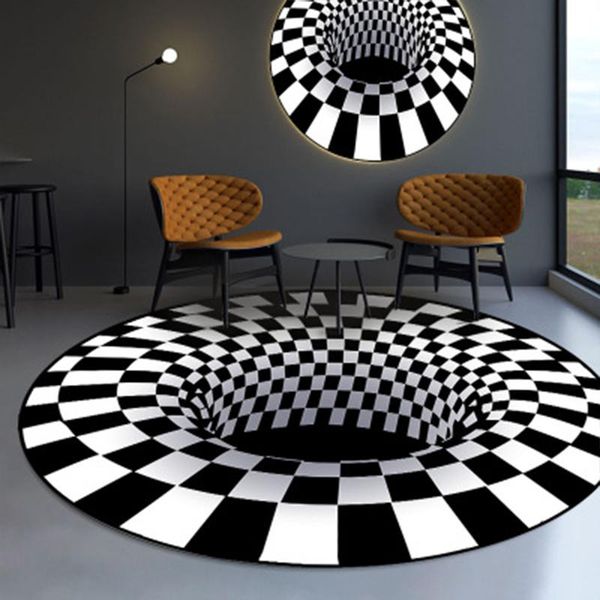 carpets ruldgee alfombra 3d three-dimensional black and white stereo vision carpet livingroom sofa table antiskid circular illusion
carpets ruldgee alfombra 3d three-dimensional black and white stereo vision carpet livingroom sofa table antiskid circular illusion