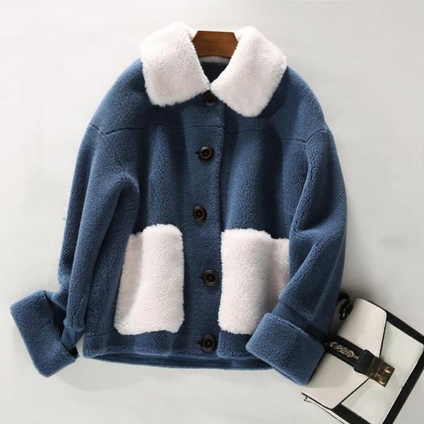 women 2020 autumn winter real granular sheep shearing short coats casual warm wool jacket female fashion lambswool outwear e151x1016, Black;brown
women 2020 autumn winter real granular sheep shearing short coats casual warm wool jacket female fashion lambswool outwear e151x1016, Black;brown