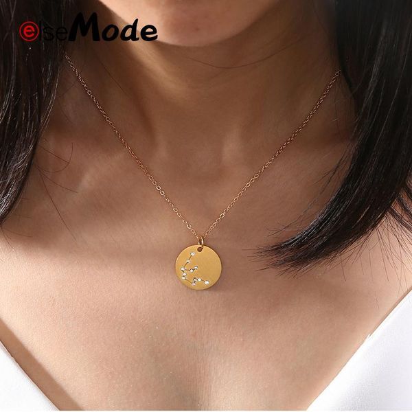 pendant necklaces elsemode 2021 12 constellation crystal necklace stainless steel star zodiac charm collar trendy birthday gift, Silver
pendant necklaces elsemode 2021 12 constellation crystal necklace stainless steel star zodiac charm collar trendy birthday gift, Silver