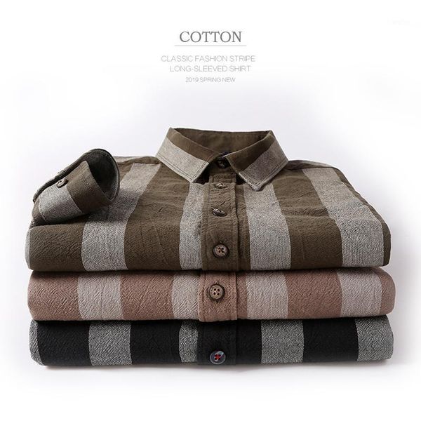 2020 spring new men's large striped casual shirt fashion slim fit japanese wind male growing sleeve shirt brand clothing1, White;black
2020 spring new men's large striped casual shirt fashion slim fit japanese wind male growing sleeve shirt brand clothing1, White;black