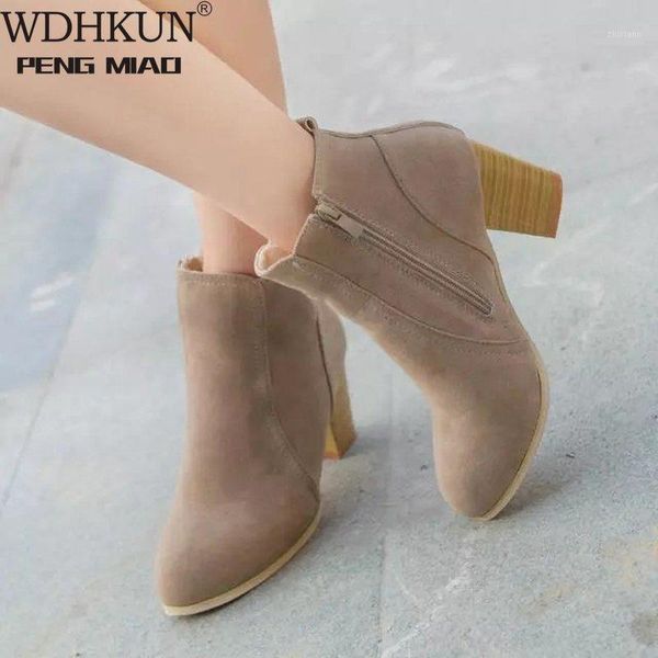 women ankle boot 2020 fashion suede leather boots high heel ladies shoes ankle boots women shoes dropshipping zapatos de mujer1, Black
women ankle boot 2020 fashion suede leather boots high heel ladies shoes ankle boots women shoes dropshipping zapatos de mujer1, Black