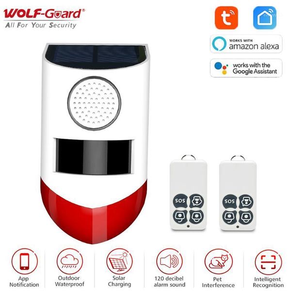 wolf-guard 120db tuya wifi outdoor solar motion alarm waterproof flashing sensor detector home security for garage /shed /farm1
wolf-guard 120db tuya wifi outdoor solar motion alarm waterproof flashing sensor detector home security for garage /shed /farm1