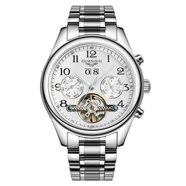 2020 guanqin gq10029 new men's brand luxury fashion automatic watch all steel mechanical waterproof reloj homebres, Slivery;brown
2020 guanqin gq10029 new men's brand luxury fashion automatic watch all steel mechanical waterproof reloj homebres, Slivery;brown