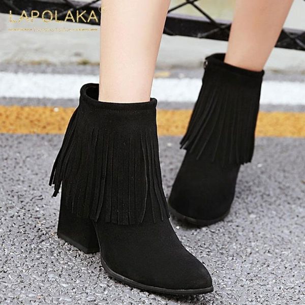 2020 plus size 43 high heels fringes ankle boots office ladies winter shoes woman boots, Black
2020 plus size 43 high heels fringes ankle boots office ladies winter shoes woman boots, Black