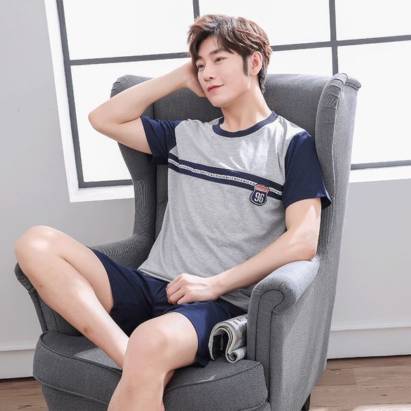 men's sleepwear 2021 summer short sleeve cotton pajama sets for men suit pyjamas male outwear homewear lounge wear pijama home clothes, Black;brown
men's sleepwear 2021 summer short sleeve cotton pajama sets for men suit pyjamas male outwear homewear lounge wear pijama home clothes, Black;brown