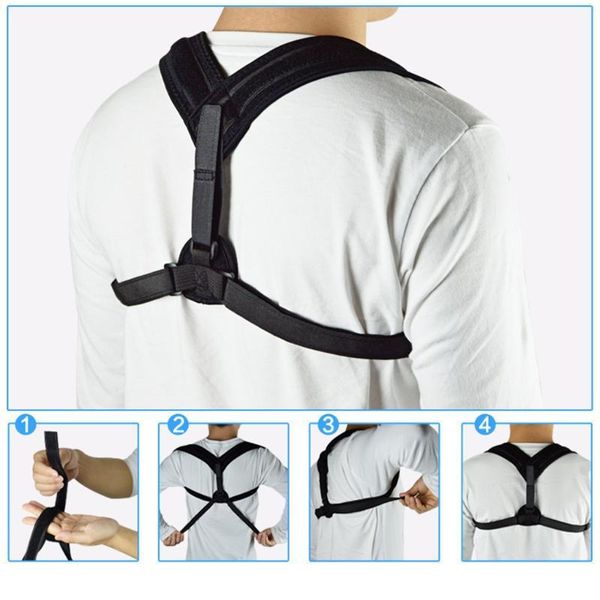 back support elenxs spinal brace posture corrector trainer physical therapy shoulder neck pain for men women1, Black;blue
back support elenxs spinal brace posture corrector trainer physical therapy shoulder neck pain for men women1, Black;blue