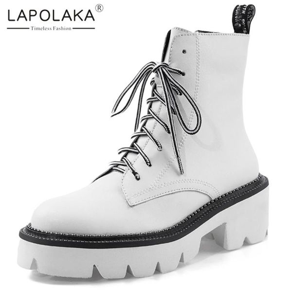 boots lapolaka 2021 fashion motorcycle women shoes genuine cow leather cross-tied platform non slip comfy luxury booties, Black
boots lapolaka 2021 fashion motorcycle women shoes genuine cow leather cross-tied platform non slip comfy luxury booties, Black
