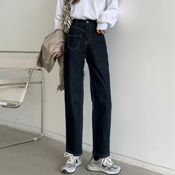 women's jeans zhisilao vintage high waist straight pant for women streetwear loose black boyfriend pockets denim ladies 2021, Blue
women's jeans zhisilao vintage high waist straight pant for women streetwear loose black boyfriend pockets denim ladies 2021, Blue