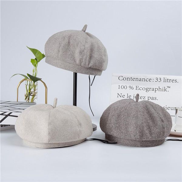 berets 2021 japanese autumn winter hats vintage twill beret women pumpkin cap headwear hat fashion octagonal casual boina, Blue;gray
berets 2021 japanese autumn winter hats vintage twill beret women pumpkin cap headwear hat fashion octagonal casual boina, Blue;gray