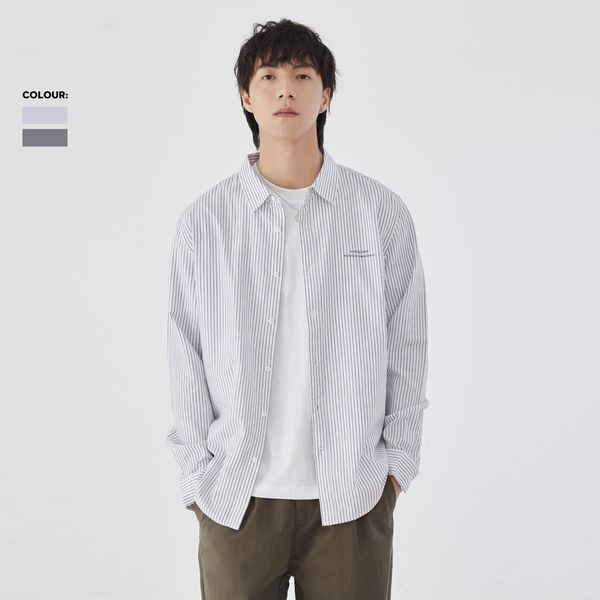 yizhi men's striped long sleeve shirt men's 2021 spring korean new fashion brand letter embroidered shirt coat, Gray
yizhi men's striped long sleeve shirt men's 2021 spring korean new fashion brand letter embroidered shirt coat, Gray