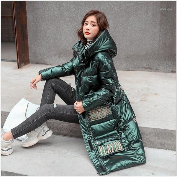 women parkas casual autumn winter hooded long glossy jacket female winter coat thick warm jacket for women 2020 new r8501, Black
women parkas casual autumn winter hooded long glossy jacket female winter coat thick warm jacket for women 2020 new r8501, Black