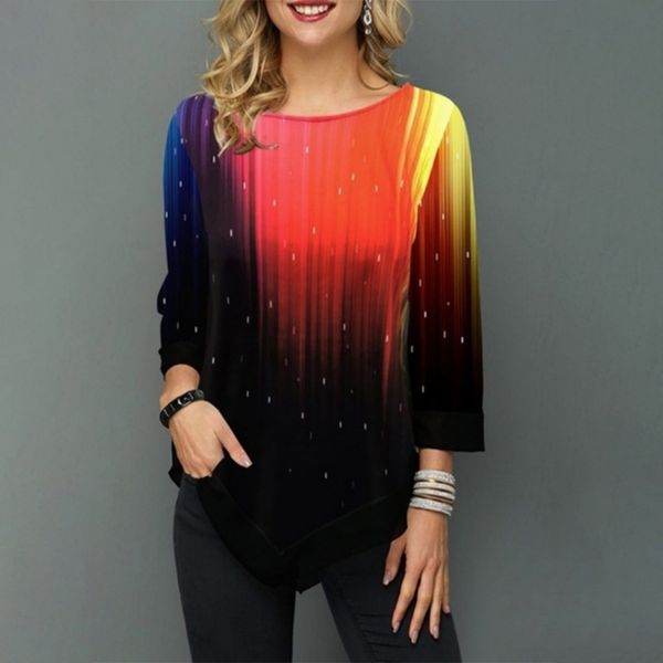 plus size 5xl 3/4 sleeve women's tunic blouse spring summer print irregular hem ladies tunics casual female blouses y200402, White
plus size 5xl 3/4 sleeve women's tunic blouse spring summer print irregular hem ladies tunics casual female blouses y200402, White