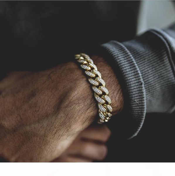 18k yellow gold plated cubic zircon diamond fashion bracelets & bangles gold plated iced out miami cuban bracelet hip hop 18mm, Black
18k yellow gold plated cubic zircon diamond fashion bracelets & bangles gold plated iced out miami cuban bracelet hip hop 18mm, Black