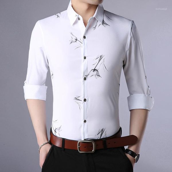 new autumn long sleeve print floral casual polyester fiber shirts for men regular-fit breathable male shirts 4 color1, White;black
new autumn long sleeve print floral casual polyester fiber shirts for men regular-fit breathable male shirts 4 color1, White;black