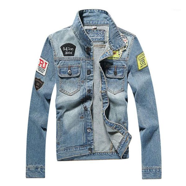 2019 autumn new fashion men's pocket square collar embroidery letters all-match jacket slim korean casual denim jacket m-5xl1, Black;brown
2019 autumn new fashion men's pocket square collar embroidery letters all-match jacket slim korean casual denim jacket m-5xl1, Black;brown