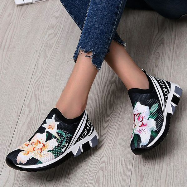 women sneakers flower sock shoes wedges height increasing chunky thick sole platform vulcanized ladies loafers zapatos de mujer lj200824, Black
women sneakers flower sock shoes wedges height increasing chunky thick sole platform vulcanized ladies loafers zapatos de mujer lj200824, Black