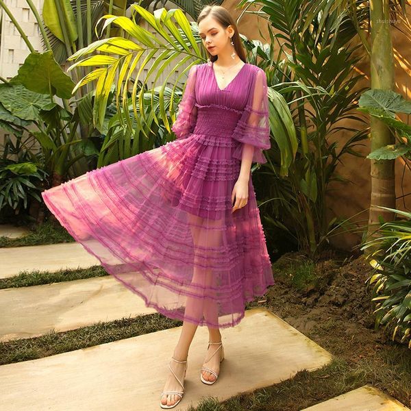 yigelila new arrival summer mesh dress vintage v-neck lantern sleeve solid empire dress elegant purple lace long 657241, Black;gray
yigelila new arrival summer mesh dress vintage v-neck lantern sleeve solid empire dress elegant purple lace long 657241, Black;gray