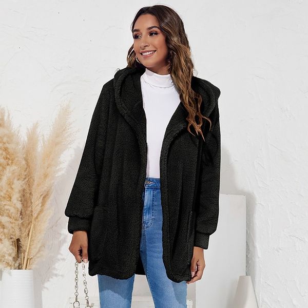 Women s Coat New Fashion Loose Casual Warm Plush Style Hooded Cardigan Jacket Winter Padded Coats Outerwear, Black;brown
Women s Coat New Fashion Loose Casual Warm Plush Style Hooded Cardigan Jacket Winter Padded Coats Outerwear, Black;brown