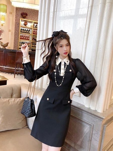 eprse rilgy black hepburn style 20 autumn new small baby collar long sleeve women waist show thin temperament skirt dress dressdoll dress fa, Black;gray
eprse rilgy black hepburn style 20 autumn new small baby collar long sleeve women waist show thin temperament skirt dress dressdoll dress fa, Black;gray