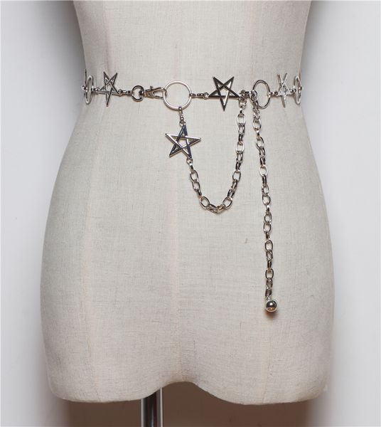 2020 new korean version of versatile women's metal chain ring five pointed star stitching thin belt with dress waist cover, Black;brown
2020 new korean version of versatile women's metal chain ring five pointed star stitching thin belt with dress waist cover, Black;brown