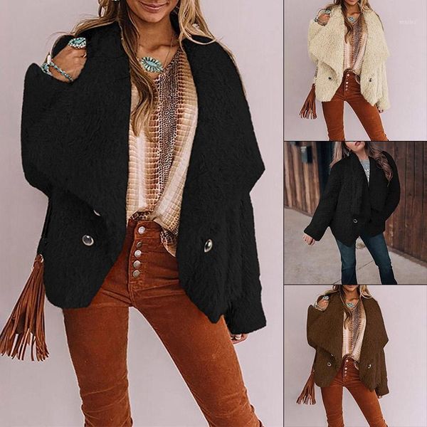 women warm autumn flush coat overcoat outwear turn down collar elegant loose coats plus size winter female cardigan1, Black
women warm autumn flush coat overcoat outwear turn down collar elegant loose coats plus size winter female cardigan1, Black