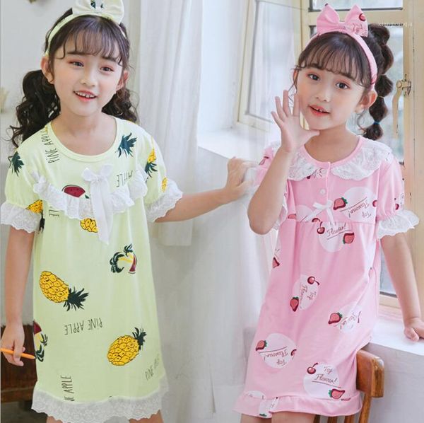90-170cm wear big girl summer short sleeve cotton sleepwear dress cute print girl nightdress kids cloth homewear hair band1, Red;yellow
90-170cm wear big girl summer short sleeve cotton sleepwear dress cute print girl nightdress kids cloth homewear hair band1, Red;yellow