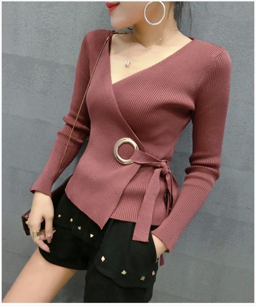 2020 winter long sleeve v neck wrap sweaters women fashion bow tie waist short sweaters lady v neck wrap knitted, White;black
2020 winter long sleeve v neck wrap sweaters women fashion bow tie waist short sweaters lady v neck wrap knitted, White;black