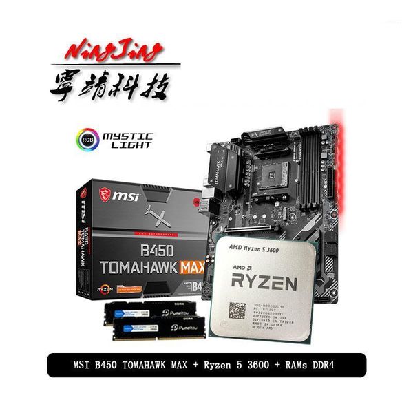 amd ryzen 5 3600 r5 3600 cpu + msi b450 tomahawk max motherboard + pumeitou ddr4 2666mhz rams suit socket am4 without cooler1
amd ryzen 5 3600 r5 3600 cpu + msi b450 tomahawk max motherboard + pumeitou ddr4 2666mhz rams suit socket am4 without cooler1