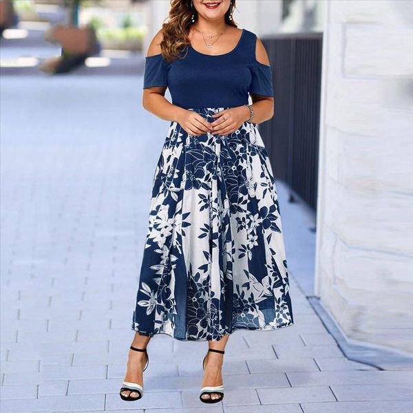 2021 new summer dress women dress plus size robe femme o neck print stitching off shoulder short sleeve dresses vestido ed, Black;gray
2021 new summer dress women dress plus size robe femme o neck print stitching off shoulder short sleeve dresses vestido ed, Black;gray
