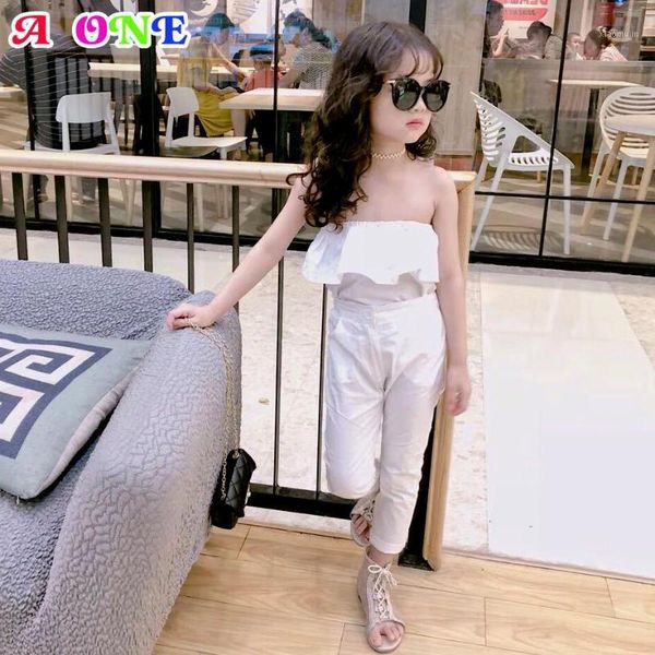 clothing sets summer girls set kids suit baby outfit boutique outfits fashion shoulderless tee +pants 2 pcs clothing1, White
clothing sets summer girls set kids suit baby outfit boutique outfits fashion shoulderless tee +pants 2 pcs clothing1, White
