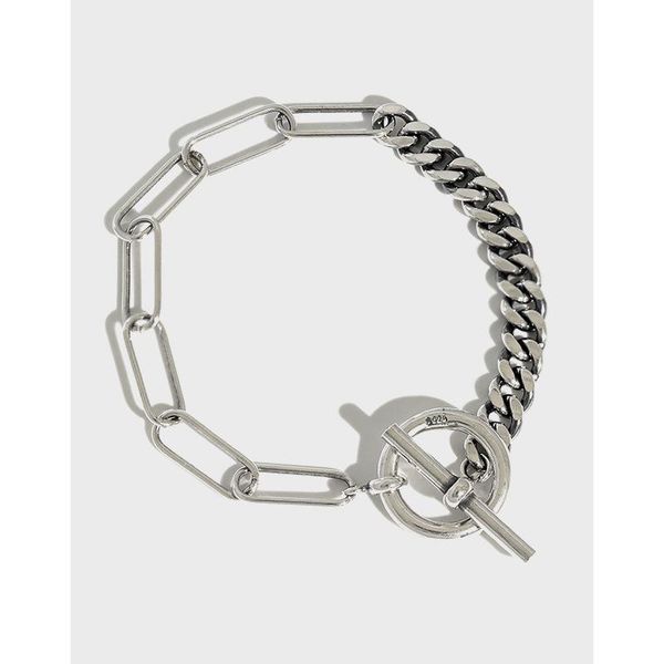 link, chain korean bracelet minority retro couple decoration fashion high-end products, Black
link, chain korean bracelet minority retro couple decoration fashion high-end products, Black