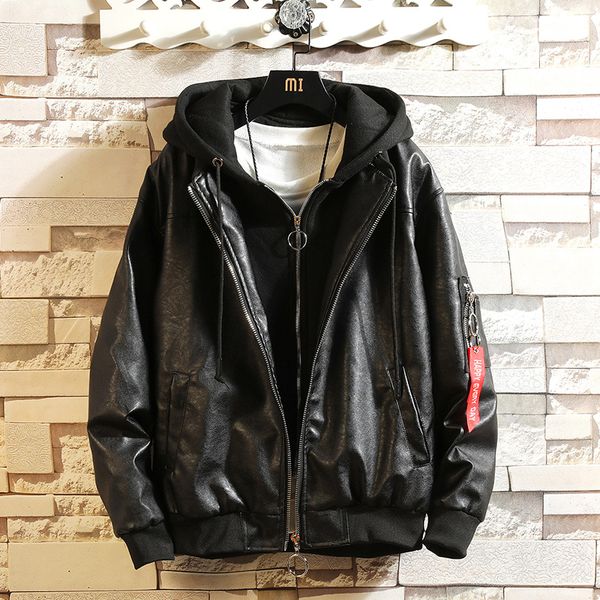 autumn winter motorcycle pu leather jacket men windbreaker hood outwear warm baseball jackets plus asian size m-5xl kg-189, Black;brown
autumn winter motorcycle pu leather jacket men windbreaker hood outwear warm baseball jackets plus asian size m-5xl kg-189, Black;brown