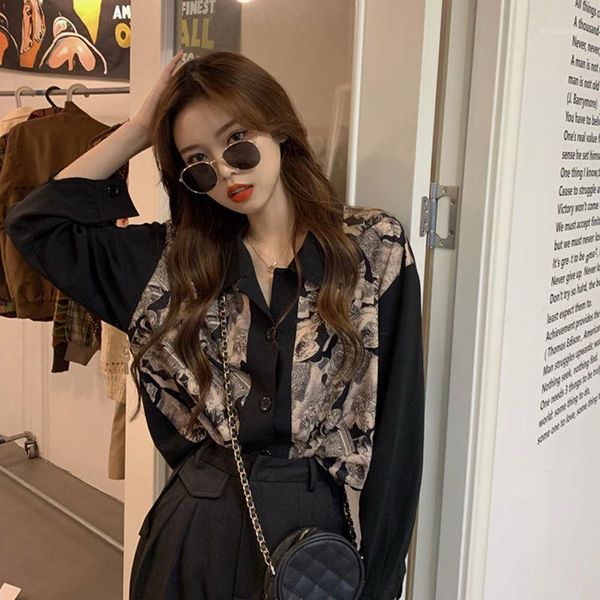 women elegant patchwork vintage blouse ladies streetwear turn down collar blouse shirts autumn loose shirt female blusas1, White
women elegant patchwork vintage blouse ladies streetwear turn down collar blouse shirts autumn loose shirt female blusas1, White
