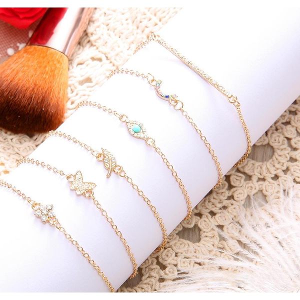 6 pcs/set women exquisite crystal butterfly stars leaf gems geometry gold bracelet set bohemian vintage je bbytib bde_home, Golden;silver
6 pcs/set women exquisite crystal butterfly stars leaf gems geometry gold bracelet set bohemian vintage je bbytib bde_home, Golden;silver