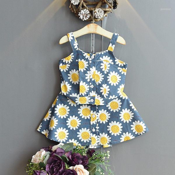 2020 girl sweet flower summer suit including suspender+skirt 2pcs per set1, White
2020 girl sweet flower summer suit including suspender+skirt 2pcs per set1, White