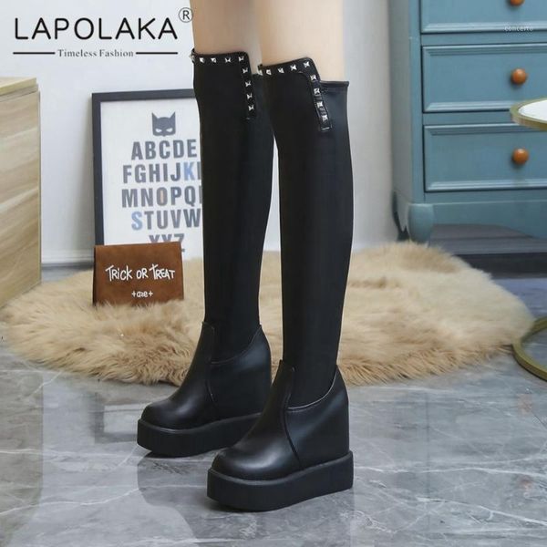 lapolaka 2020 new fashion height increasing rivet ins trendy boots woman shoes fashion dropship thigh high boots ladies1, Black
lapolaka 2020 new fashion height increasing rivet ins trendy boots woman shoes fashion dropship thigh high boots ladies1, Black