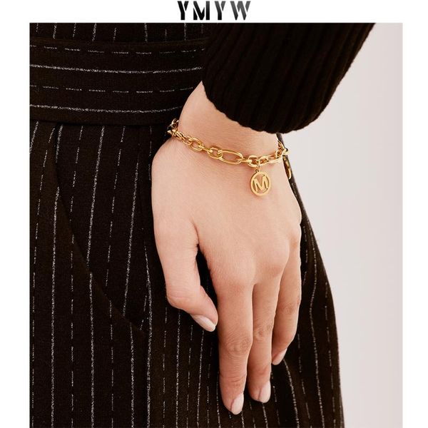 charm bracelets ymyw fashion stainless steel letter m pendant bracelet bangle for women gold trendy quality chain drop jewelry gift, Golden;silver
charm bracelets ymyw fashion stainless steel letter m pendant bracelet bangle for women gold trendy quality chain drop jewelry gift, Golden;silver